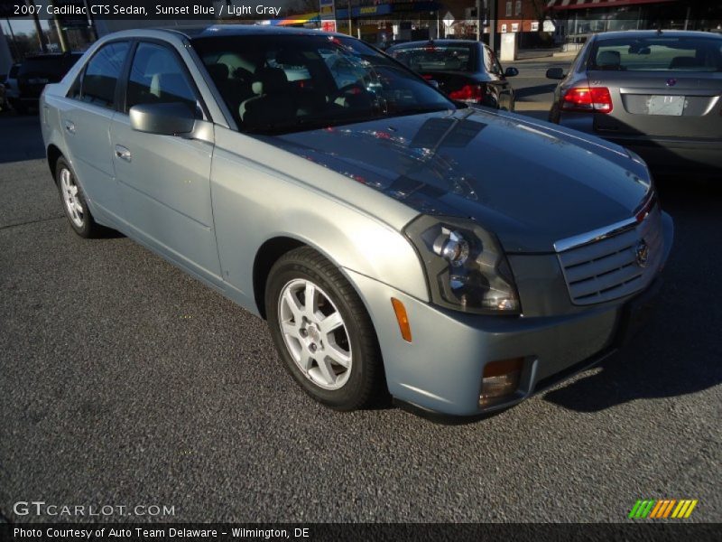 Sunset Blue / Light Gray 2007 Cadillac CTS Sedan