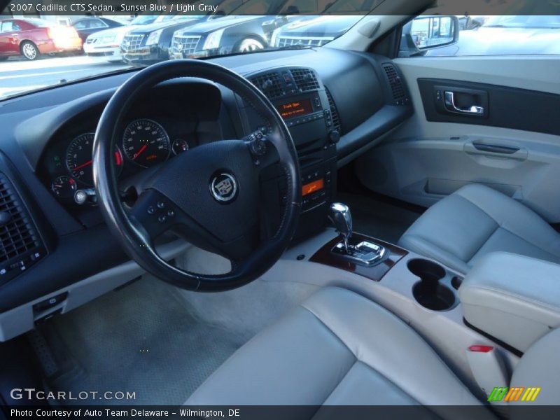 Sunset Blue / Light Gray 2007 Cadillac CTS Sedan