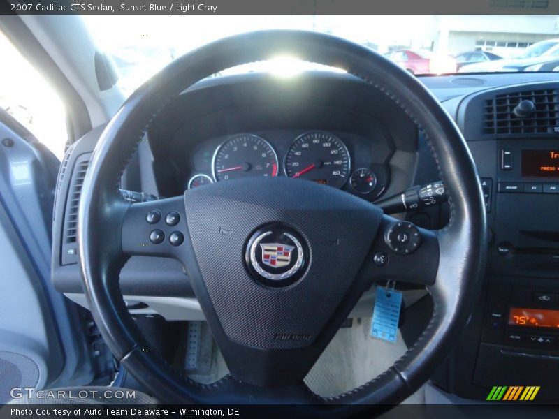Sunset Blue / Light Gray 2007 Cadillac CTS Sedan