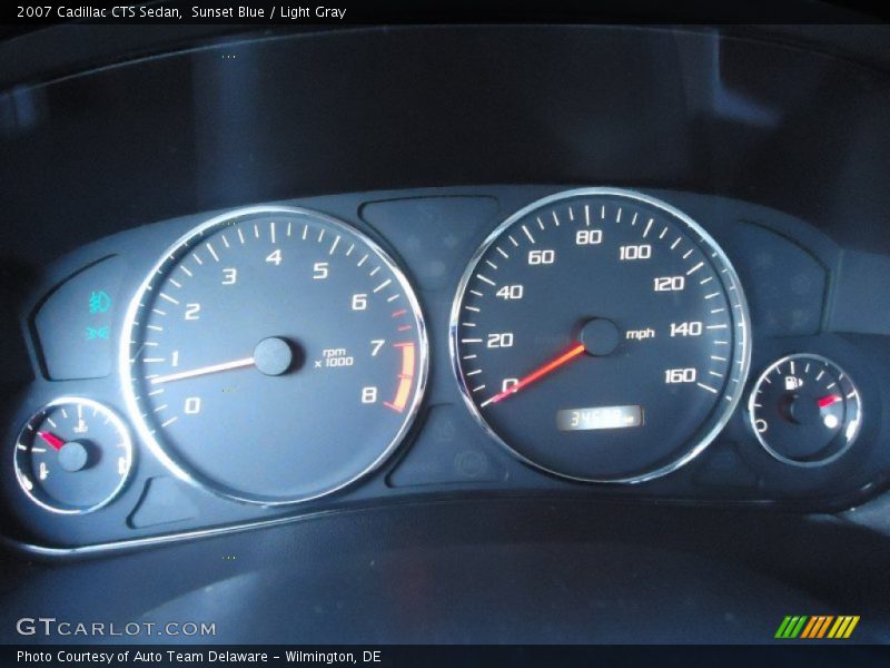 Sunset Blue / Light Gray 2007 Cadillac CTS Sedan
