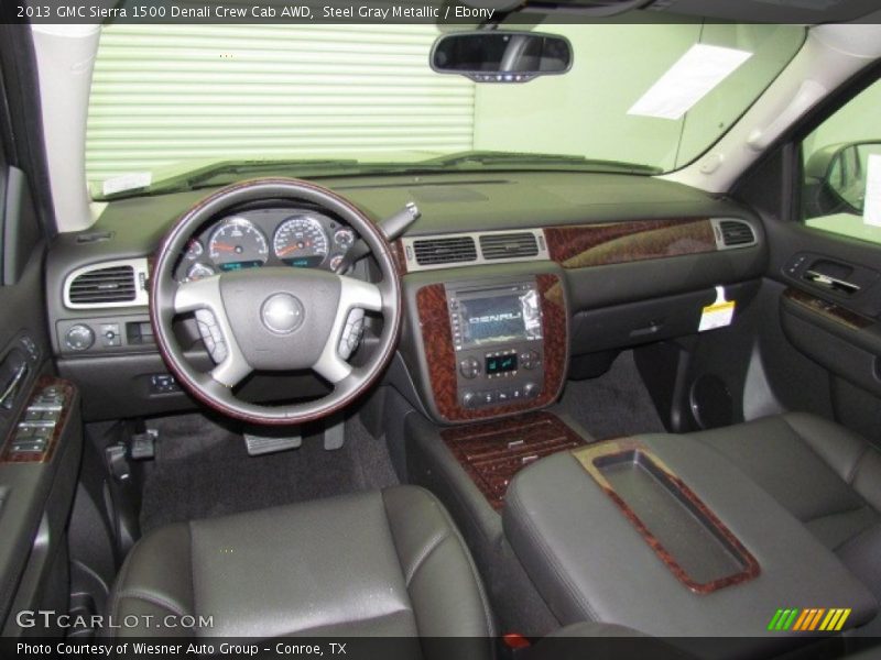 Ebony Interior - 2013 Sierra 1500 Denali Crew Cab AWD 