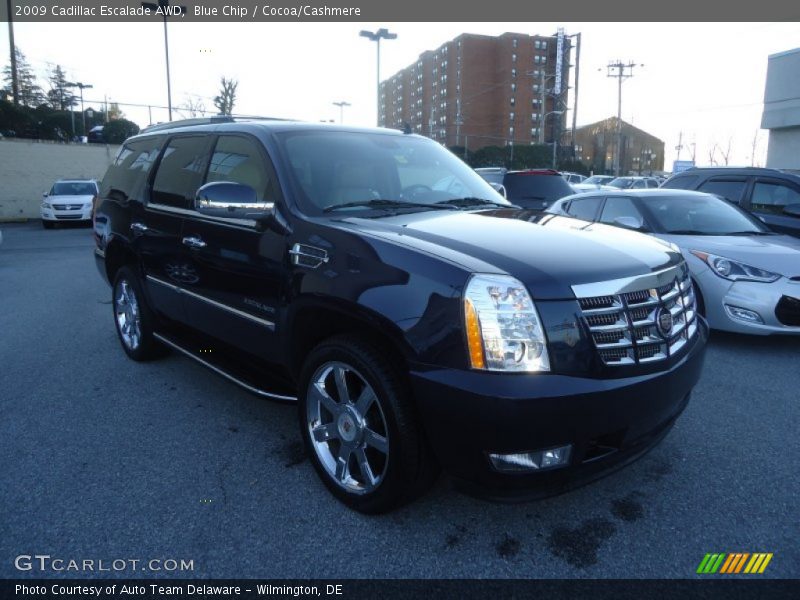 Blue Chip / Cocoa/Cashmere 2009 Cadillac Escalade AWD