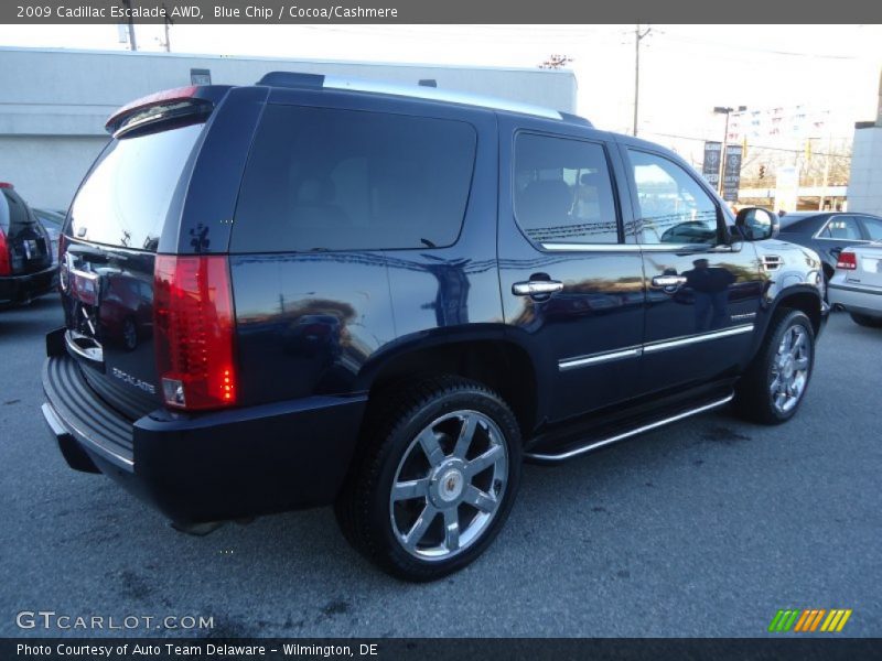 Blue Chip / Cocoa/Cashmere 2009 Cadillac Escalade AWD