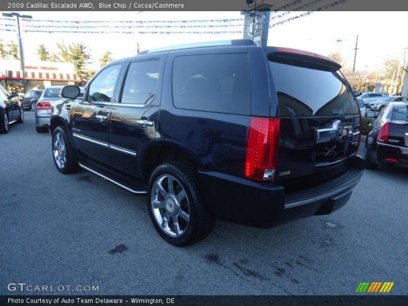 Blue Chip / Cocoa/Cashmere 2009 Cadillac Escalade AWD