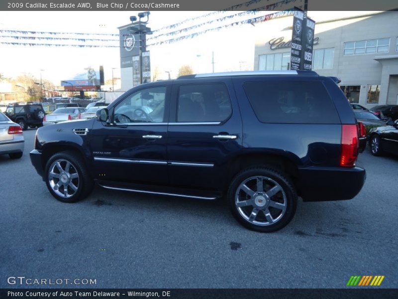 Blue Chip / Cocoa/Cashmere 2009 Cadillac Escalade AWD