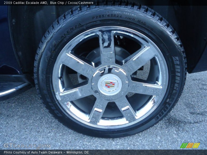 Blue Chip / Cocoa/Cashmere 2009 Cadillac Escalade AWD