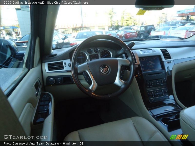 Blue Chip / Cocoa/Cashmere 2009 Cadillac Escalade AWD