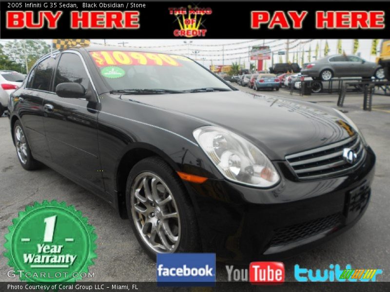 Black Obsidian / Stone 2005 Infiniti G 35 Sedan