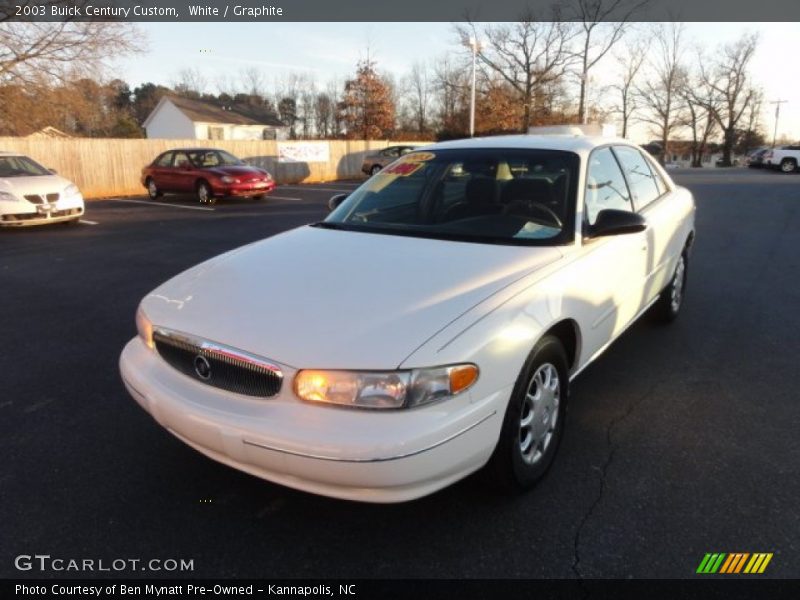 White / Graphite 2003 Buick Century Custom