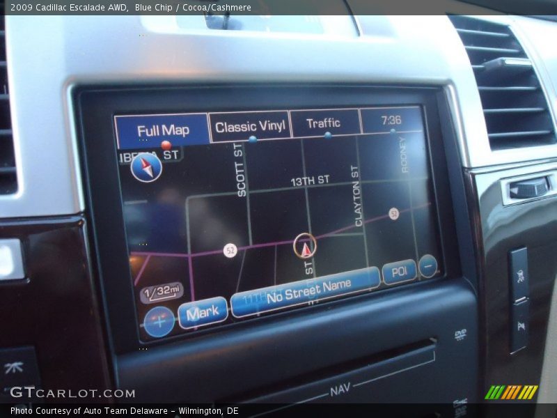 Blue Chip / Cocoa/Cashmere 2009 Cadillac Escalade AWD