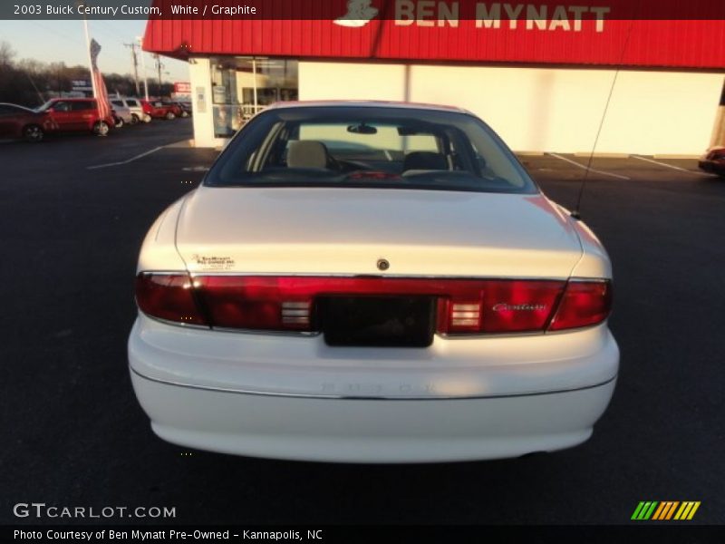 White / Graphite 2003 Buick Century Custom