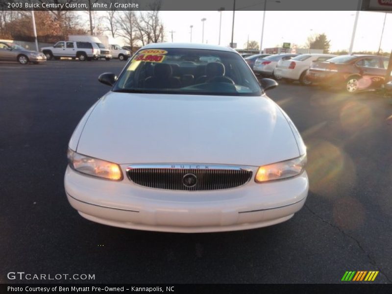 White / Graphite 2003 Buick Century Custom