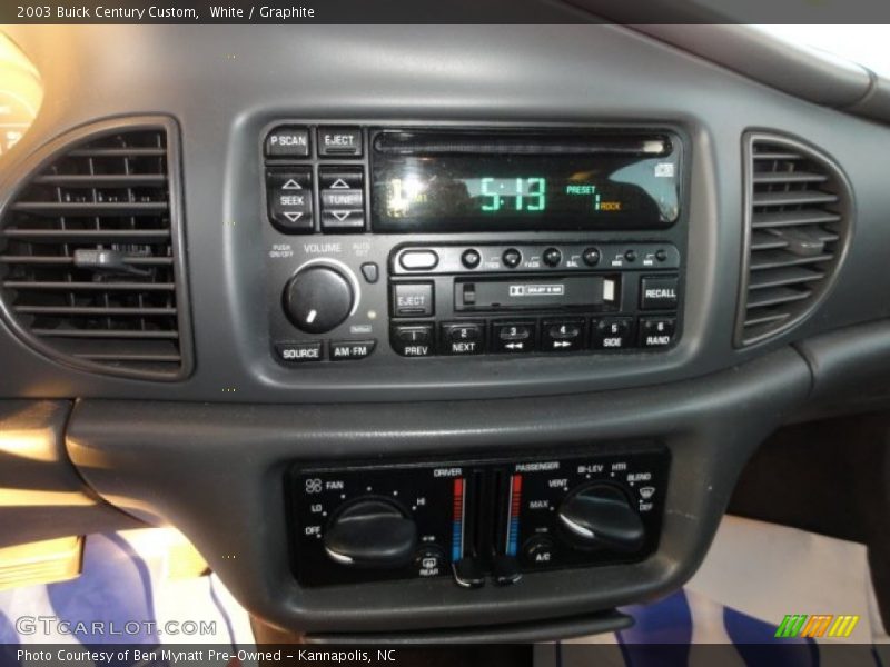 White / Graphite 2003 Buick Century Custom
