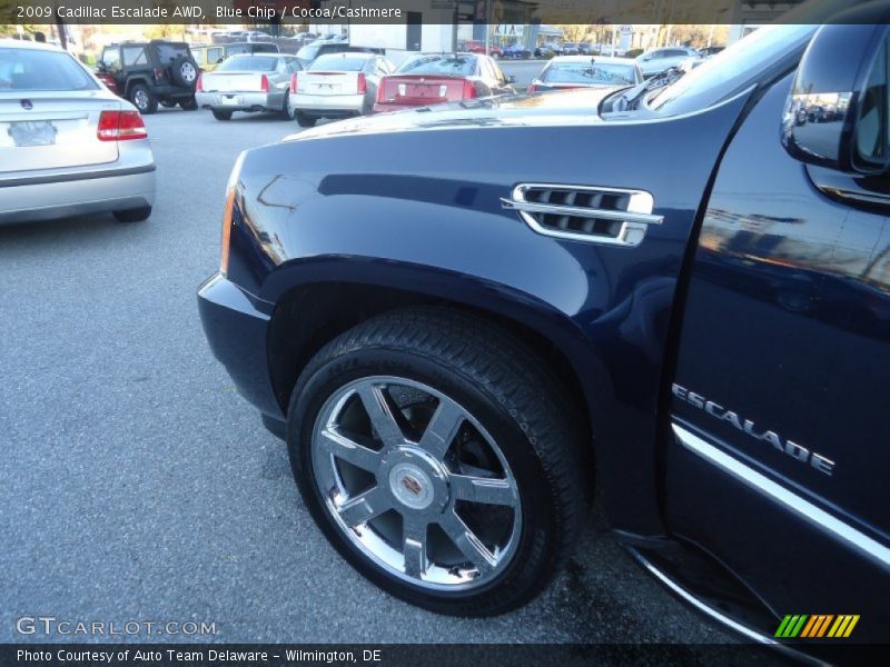 Blue Chip / Cocoa/Cashmere 2009 Cadillac Escalade AWD