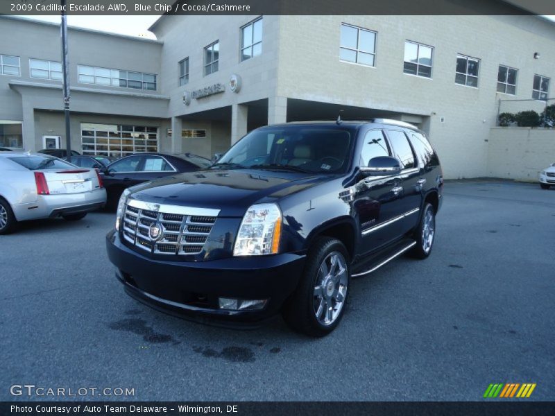 Blue Chip / Cocoa/Cashmere 2009 Cadillac Escalade AWD