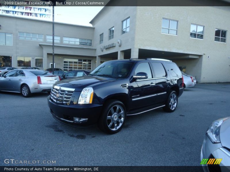 Blue Chip / Cocoa/Cashmere 2009 Cadillac Escalade AWD
