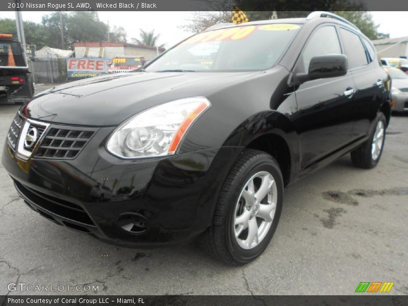 Wicked Black / Black 2010 Nissan Rogue SL AWD