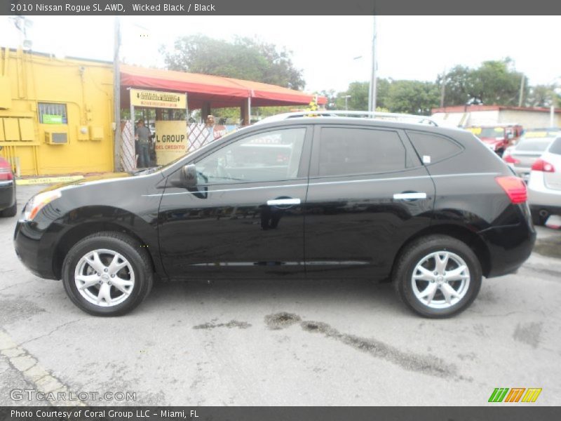 Wicked Black / Black 2010 Nissan Rogue SL AWD