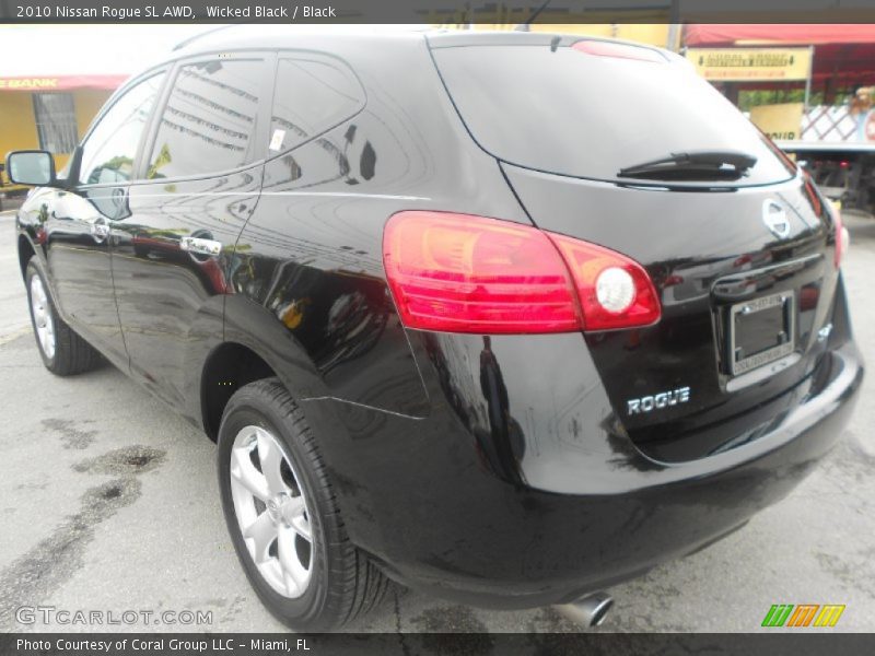 Wicked Black / Black 2010 Nissan Rogue SL AWD