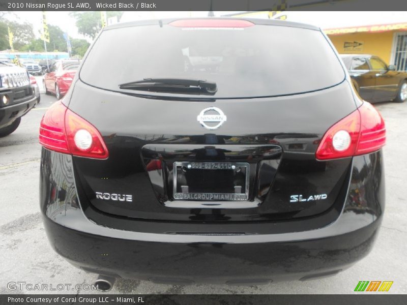 Wicked Black / Black 2010 Nissan Rogue SL AWD