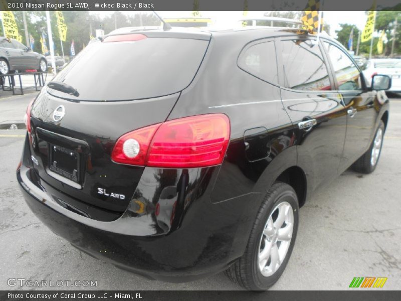 Wicked Black / Black 2010 Nissan Rogue SL AWD