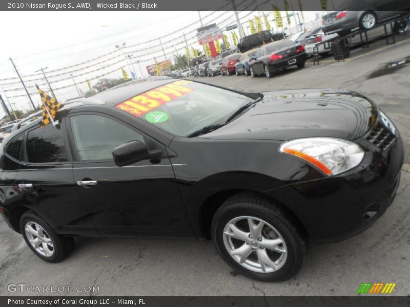 Wicked Black / Black 2010 Nissan Rogue SL AWD