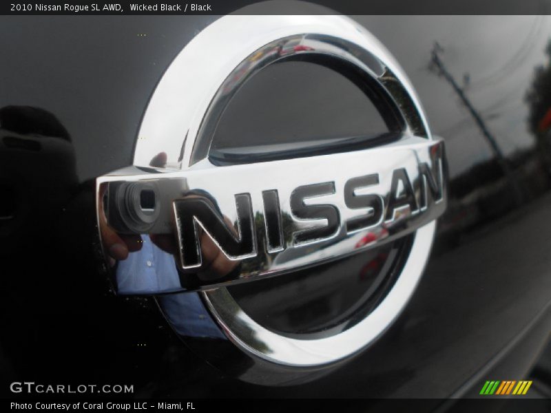Wicked Black / Black 2010 Nissan Rogue SL AWD