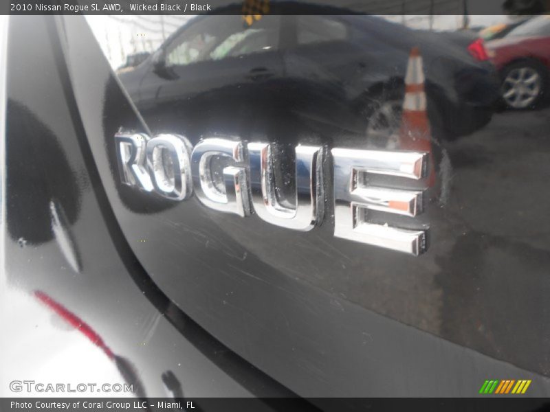 Wicked Black / Black 2010 Nissan Rogue SL AWD