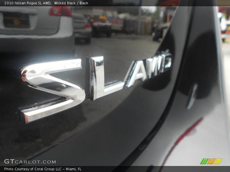 Wicked Black / Black 2010 Nissan Rogue SL AWD