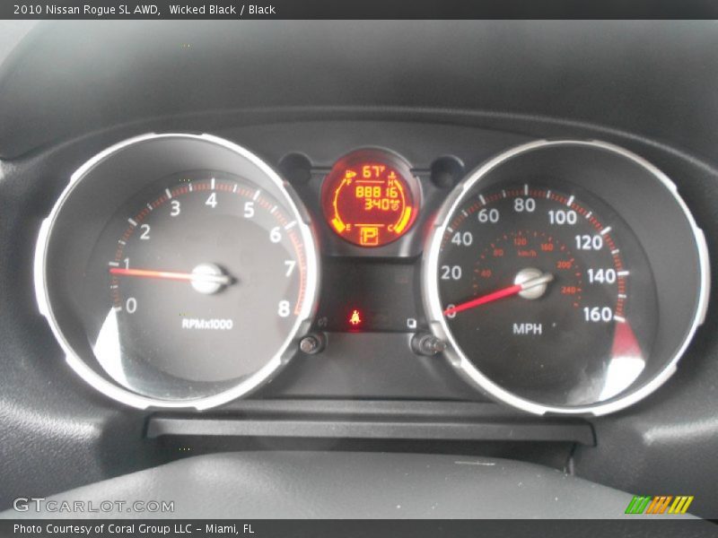 Wicked Black / Black 2010 Nissan Rogue SL AWD