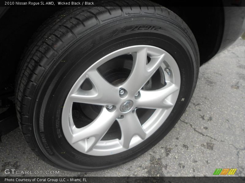 Wicked Black / Black 2010 Nissan Rogue SL AWD