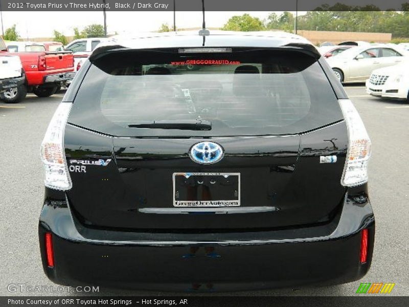 Black / Dark Gray 2012 Toyota Prius v Three Hybrid