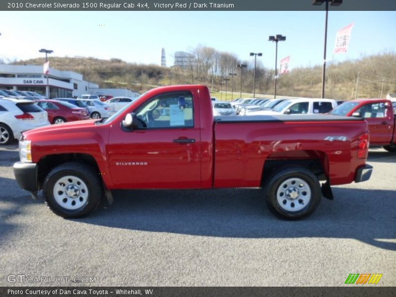 Victory Red / Dark Titanium 2010 Chevrolet Silverado 1500 Regular Cab 4x4