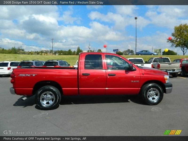 Flame Red / Medium Slate Gray 2008 Dodge Ram 1500 SXT Quad Cab