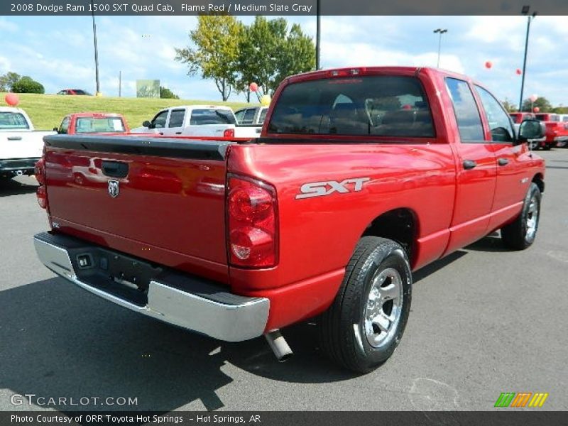Flame Red / Medium Slate Gray 2008 Dodge Ram 1500 SXT Quad Cab