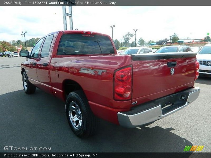 Flame Red / Medium Slate Gray 2008 Dodge Ram 1500 SXT Quad Cab