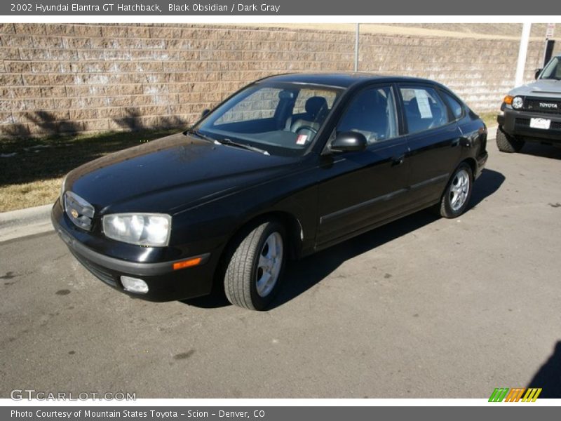 Black Obsidian / Dark Gray 2002 Hyundai Elantra GT Hatchback