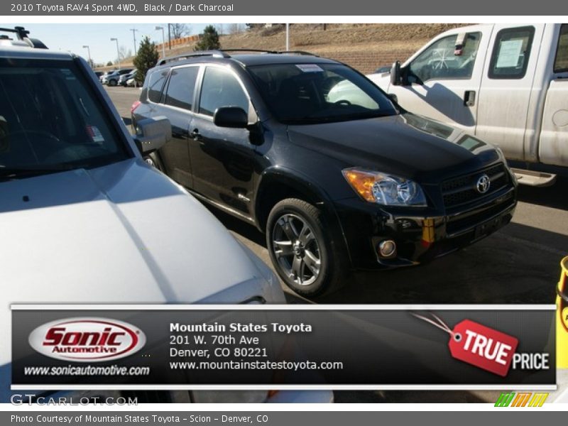 Black / Dark Charcoal 2010 Toyota RAV4 Sport 4WD