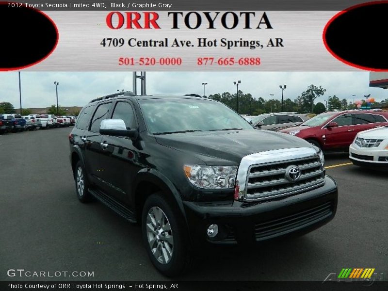 Black / Graphite Gray 2012 Toyota Sequoia Limited 4WD