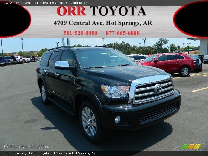 Black / Sand Beige 2012 Toyota Sequoia Limited 4WD