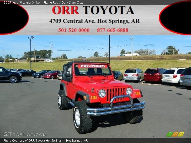 Flame Red / Dark Slate Gray 2005 Jeep Wrangler X 4x4