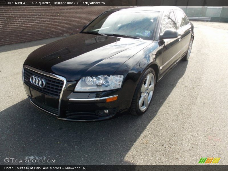 Brilliant Black / Black/Amaretto 2007 Audi A8 L 4.2 quattro