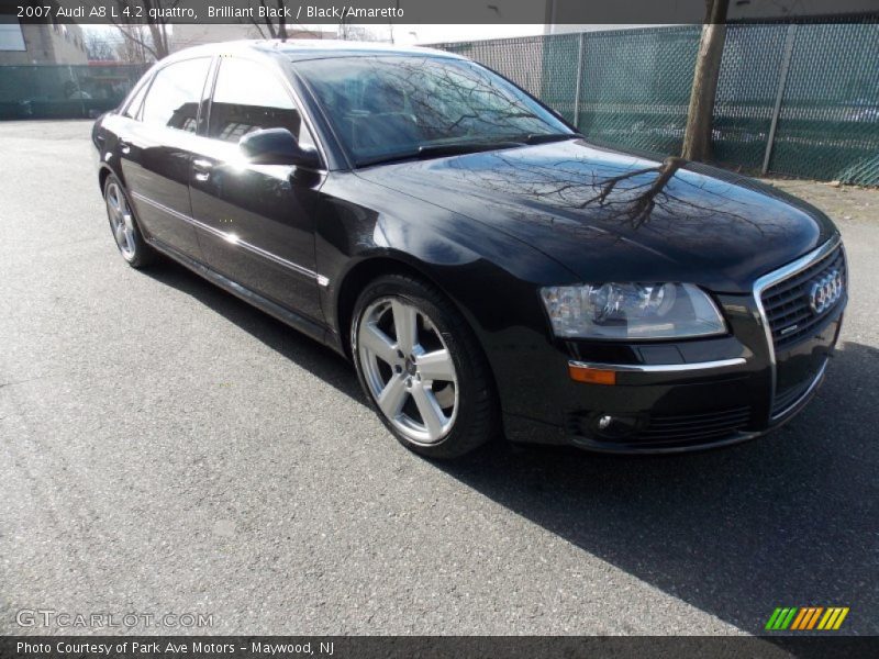 Brilliant Black / Black/Amaretto 2007 Audi A8 L 4.2 quattro