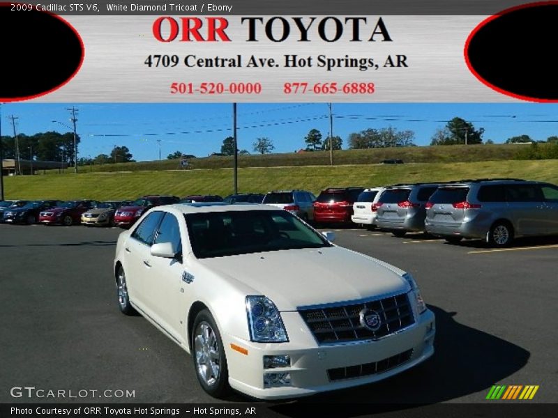 White Diamond Tricoat / Ebony 2009 Cadillac STS V6