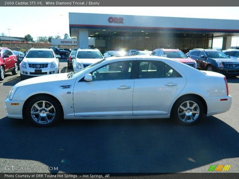 White Diamond Tricoat / Ebony 2009 Cadillac STS V6
