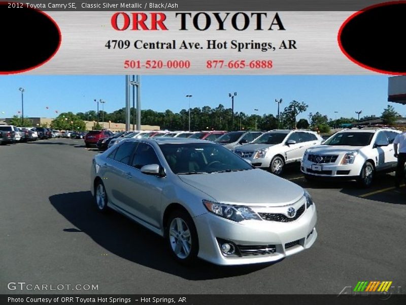 Classic Silver Metallic / Black/Ash 2012 Toyota Camry SE