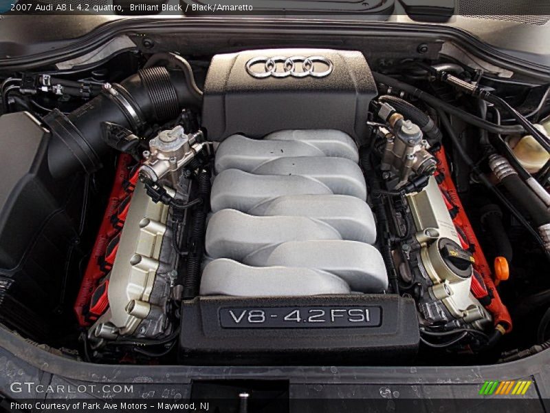 Brilliant Black / Black/Amaretto 2007 Audi A8 L 4.2 quattro