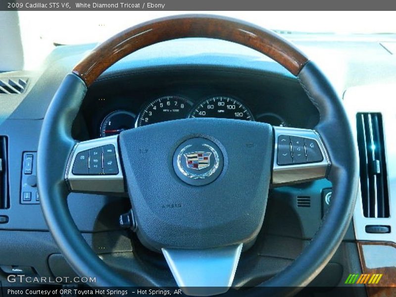 White Diamond Tricoat / Ebony 2009 Cadillac STS V6