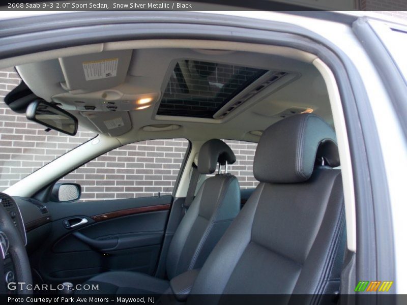 Snow Silver Metallic / Black 2008 Saab 9-3 2.0T Sport Sedan