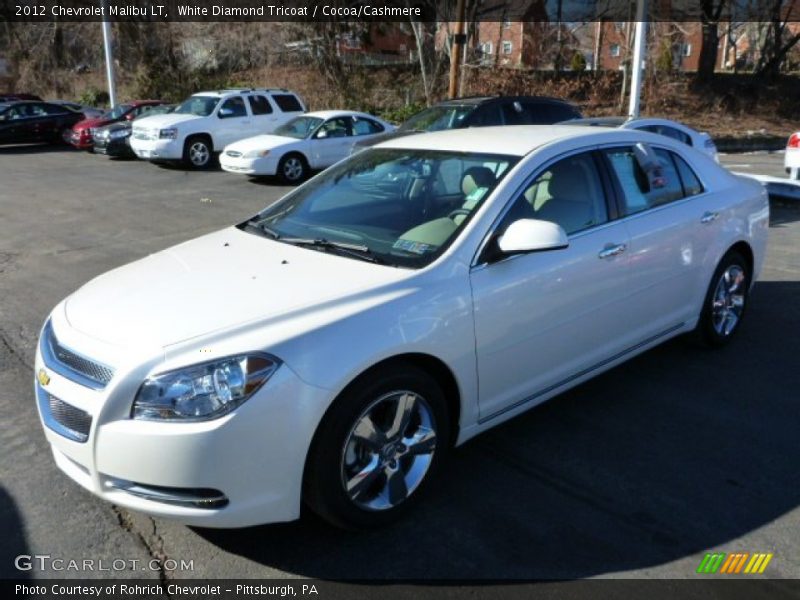 White Diamond Tricoat / Cocoa/Cashmere 2012 Chevrolet Malibu LT